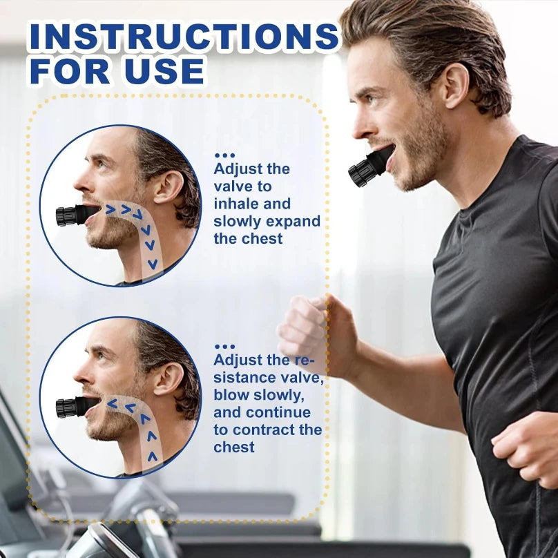 Entrenador de respiración Flexor pulmonar Ejercitador de fitness duradero