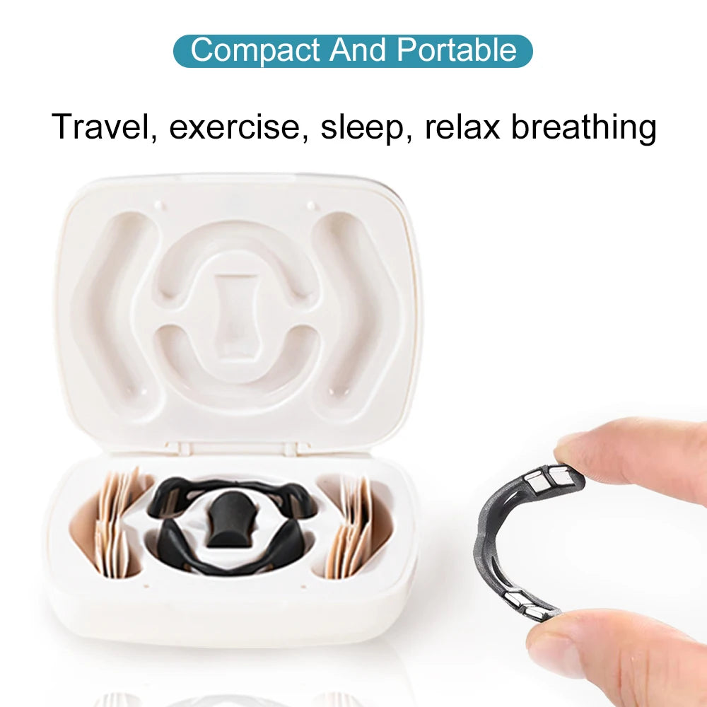 Dilatador nasal deportivo para dormir, kit de inicio para la respiración nasal