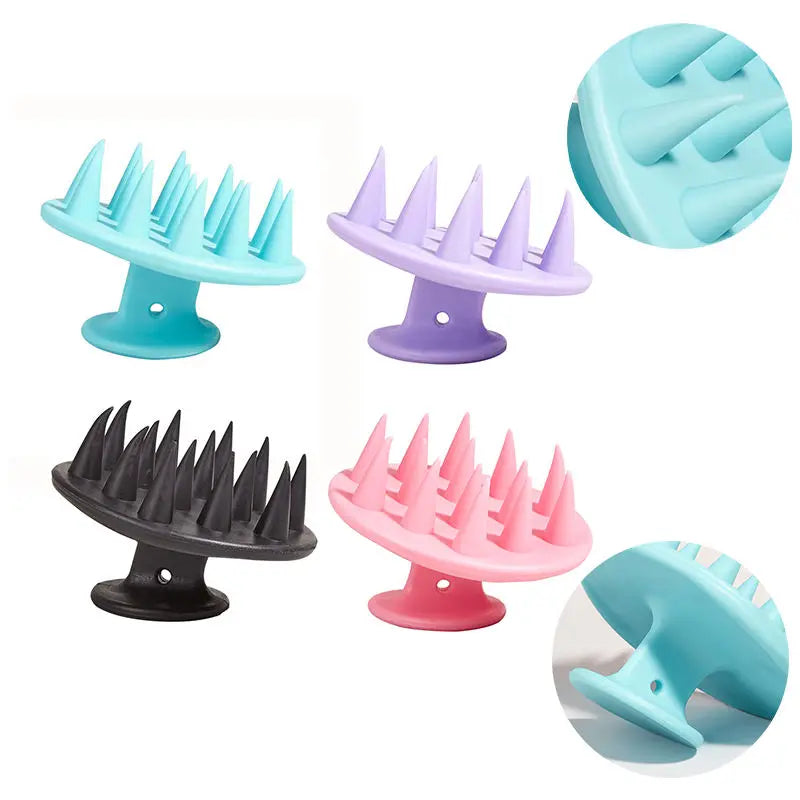Cepillo de silicona para masaje de cabeza y cuero cabelludo, cepillo de silicona para el cuerpo, peine para lavar el cabello, cepillo de ducha para baño de spa, herramientas de peluquería para salón.