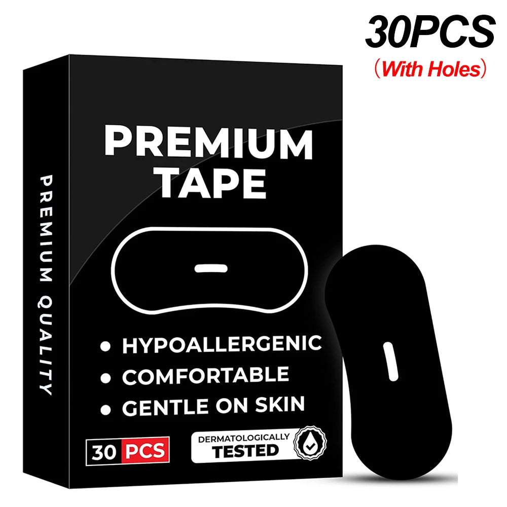 Cinta bucal para dormir, 30/60 unidades, mantiene la boca cerrada y previene los ronquidos, tira suave para dormir, ideal para viajes en casa
