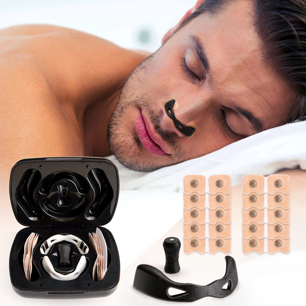 Dilatador nasal deportivo para dormir, kit de inicio para la respiración nasal