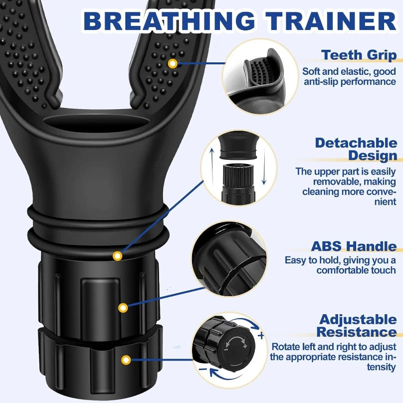 Entrenador de respiración Flexor pulmonar Ejercitador de fitness duradero